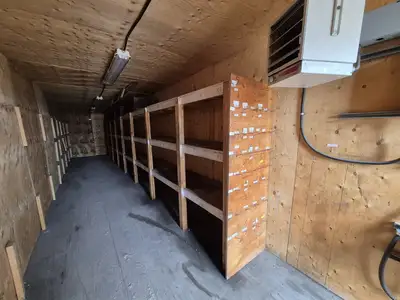 40 ft Insulated Shipping Container on a Skid w/ Shelving & Electrical - 24754