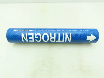 Brady 4100-C Blue Pipe Marker Nitrogen 2-1/2" to 3-3/8"  Lot of 10