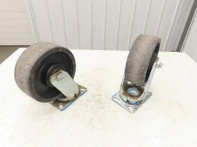 Phenolic Swiveling Caster Wheel 8x3" Black Lot of 2