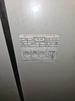 USED WARD 60 KVA STEP DOWN