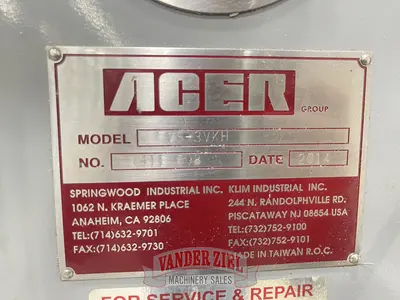 Used ACER ACER EVS-3VKH VERTICAL KNEE MILL, 10" X 50" TABLE Vertical Mills Michigan US | Vander Ziel Machinery Sales #1281275
