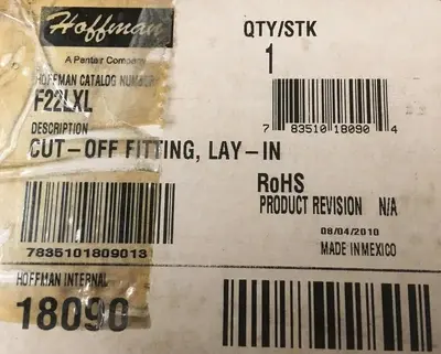 New | in-Stock HOFFMAN F22LXL Miscellaneous Equipment (Electrical & Power) Ohio US | Surplus Asset Holdings #1234384