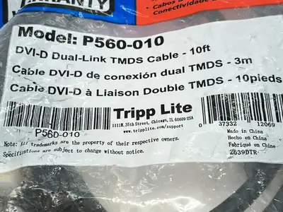 New | in-Stock Tripp Lite Dual Link Digital & Analog Monitor TMDS Cable M/M 10' Cable & Wire Michigan US | Maverick Industrial Sales #1390693