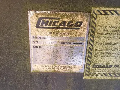 Chicago Industrial Blower Size 44-1/2