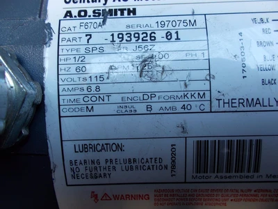 USED A.O.SMITH A.O.SMITH F670A
