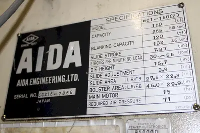 USED AIDA NC1-150(2)