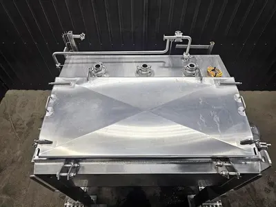 Used Feldmeier Ribbon Blender, 50 Cubic Feet, 304 Stainless Steel