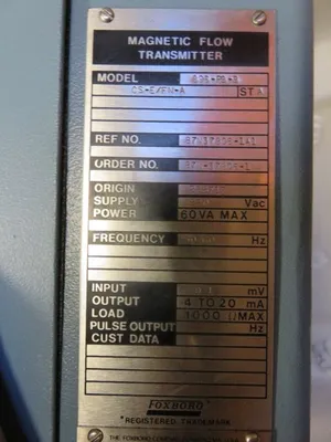 Foxboro 896-PB-B-CS-E-/FN-A Magnetic Flow Transmitter, New in Box