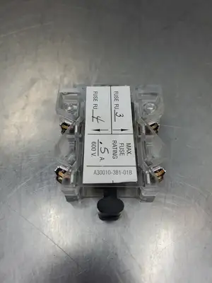 USED Square D A30010-381-01B Type SFR-4 Fuse Holder w/FNQ-R-1/2 Fuses