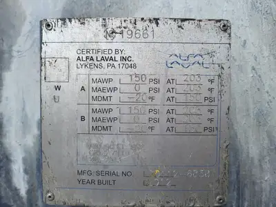 770 SQ FT Spiral Heat Exchanger
