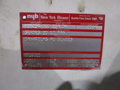 2004 NEW YORK BLOWER 224 DH Extrusion Other, Blowers | Mark One Machinery (4)