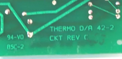 THERMO ENVIROMENTAL D/A 42-2 CIRCUIT BOARD 422 REPAIRED