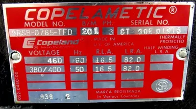 NEW THERMO KING 9RSB-0765-TFD COPELAMETIC COMPRESSOR 9RSB0765TFD 102-277