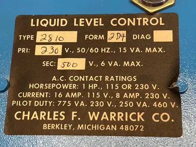 Used WARRICK 28102D4 Industrial Controls | Surplus Asset Holdings #1220624