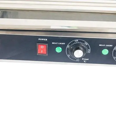 New Commercial 18 Hot Dog Hotdog 7 Roller Grill  W/cover Stainless