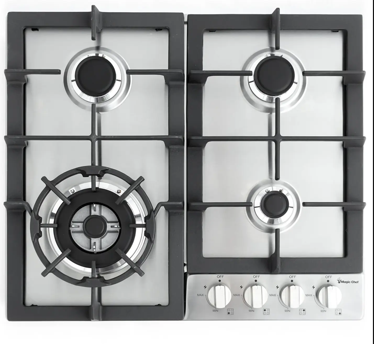 Magic Chef 24 IN. GAS COOKTOP IN STAINLESS STEEL WITH 4 BURNERS