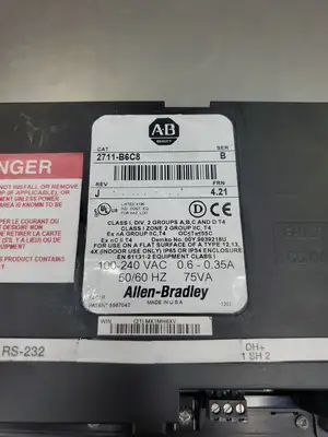 USED Allen-Bradley 2711-B6C8 SER B REV J FRN 4.21 PANELVIEW HMI PANEL