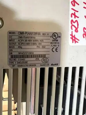 100 HP DRIVE YASKAWA CIMR-PU4A0139FAA / CIMRPU4A0139FAA (NEW UNIT) STOCK CC-01