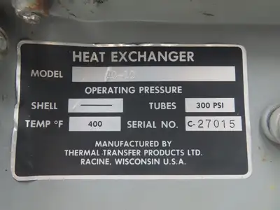 Thermal Transfer AO-10 Air-Oil Fan Heat Exchanger 300psi 400°F 115V 1PH 3-80 GPM