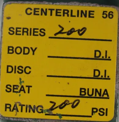 NEW CENTERLINE 69 SERIES 200 BUTTERFLY VALVE 3"