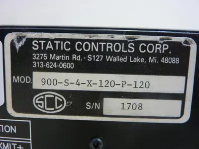 USED STATIC CONTROL SYSTEMS 900-S-4-X-120-P-120