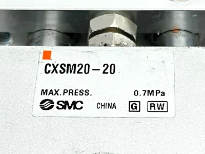 CXSM20-20 | SMC  Dual Rod Pneumatic Guided Cylinder 20mm Bore 20mm Stroke - Used