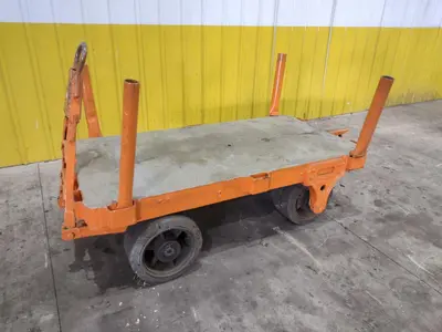 (2) 72" X 36" A STREICH & BROS HEAVY DUTY FLAT BED TOW CARTS: STOCK #23688