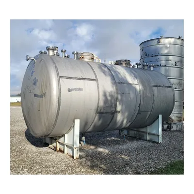 Used 6,000 Gallon Horizontal Stainless Steel Pressure Tank w/ Center Bulkhead