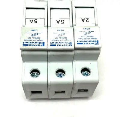 USED FERRAZ SHAWMUT ULTRASAFE MIDGET FUSE HOLDER