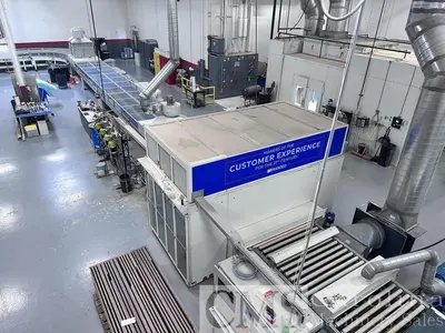 USED SUPERFICI 1300 MMTWIN SPRAY WITH 3 LAMINAR OVENS AND TWO LAMP UV