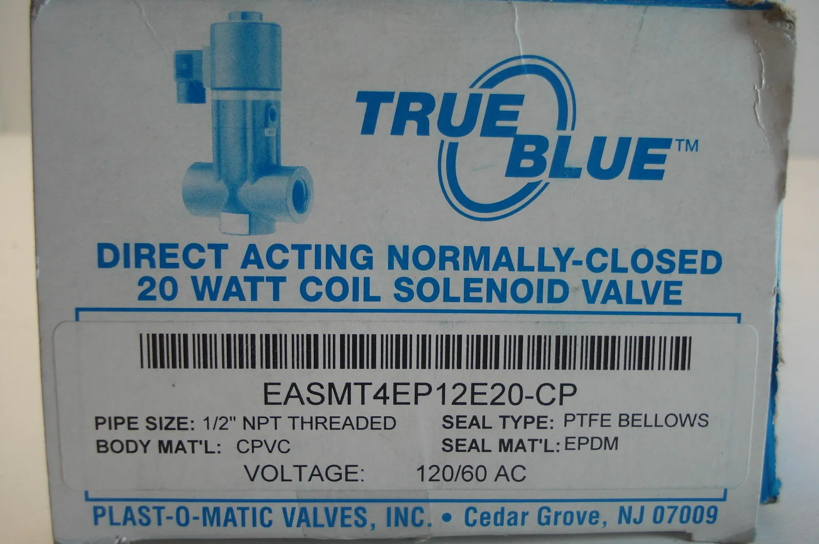 NEW TRUE BLUE ASCO EASMT4EP12E20-CP 1/2'' NPT