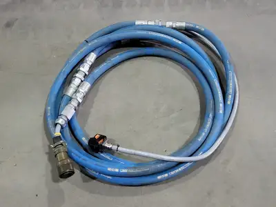 8 meters Cable FT1 90C 600V w/ Matchmate Blue Hose and Connectors