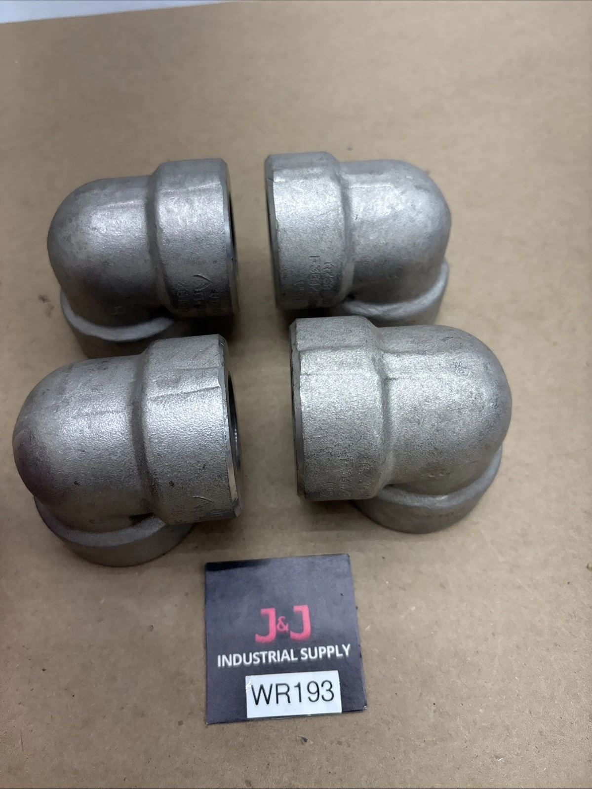 New Lot Of (4)F304/F304L SA/A182 Stainless Steel 90 Degree Elbow Fitting