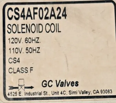 NEW GENERAL CONTROLS VALVES CS4AF02A24