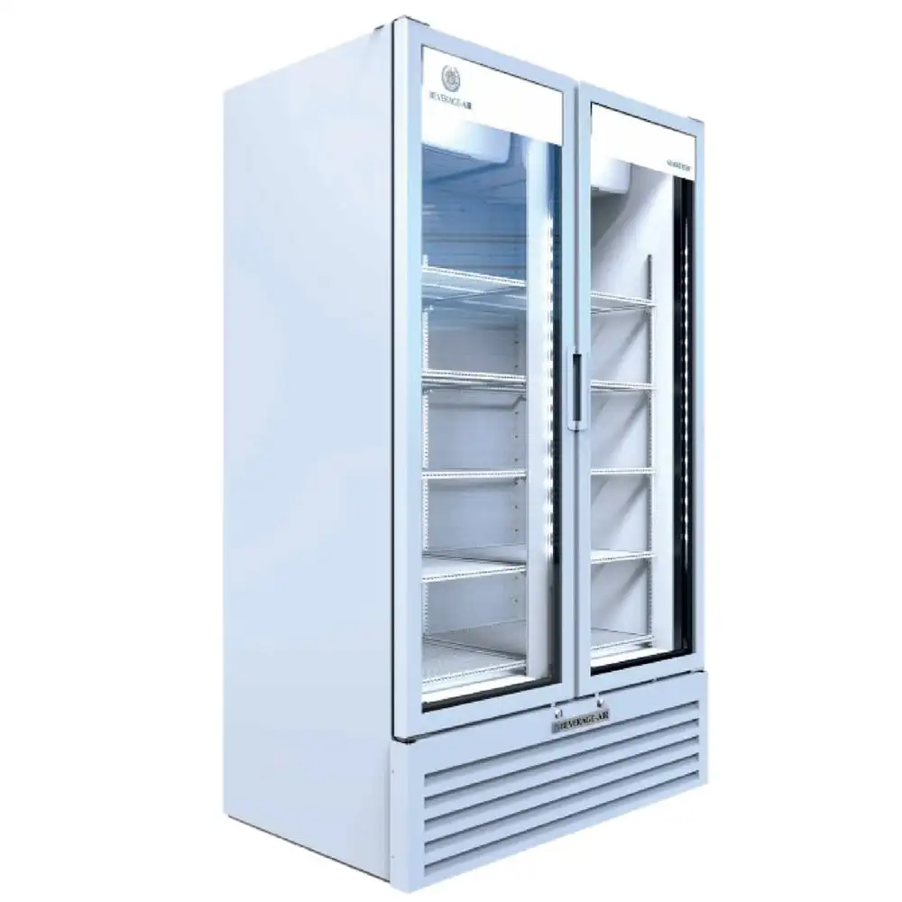 Beverage-Air MT49-1W 47 1/8" Marketmax® Two Section Glass Door Merchandiser - (2) Left/right Hinge Doors, White, 115v