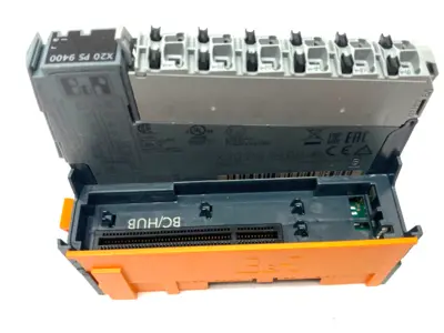 USED B&R AUTOMATION BUS SUPPLY MODULE, INTERNAL I/O W/ X20BB80 BUS BASE MODULE
