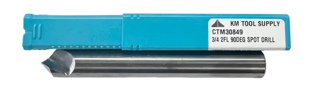 CTM 3/4" Solid Carbide Spot Drill 90° 2 Flute 6" Overall Length CTM30849