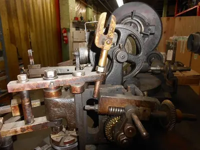 2987-385 Antique RA Lienhard Chaux-de-Fonds Brocading Machine