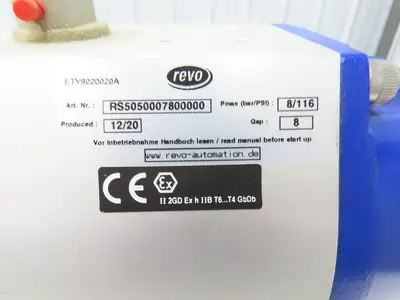 Revo RS5050007800000 Pneumatic Actuator Klinger 2.5" Ball Valve ANSI DN-40