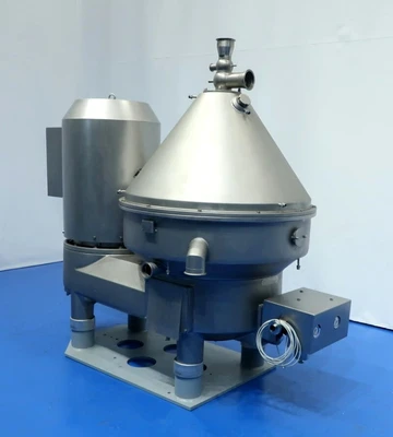 Westfalia MSE 500-01-177 warm milk/whey skimmer, 316SS.