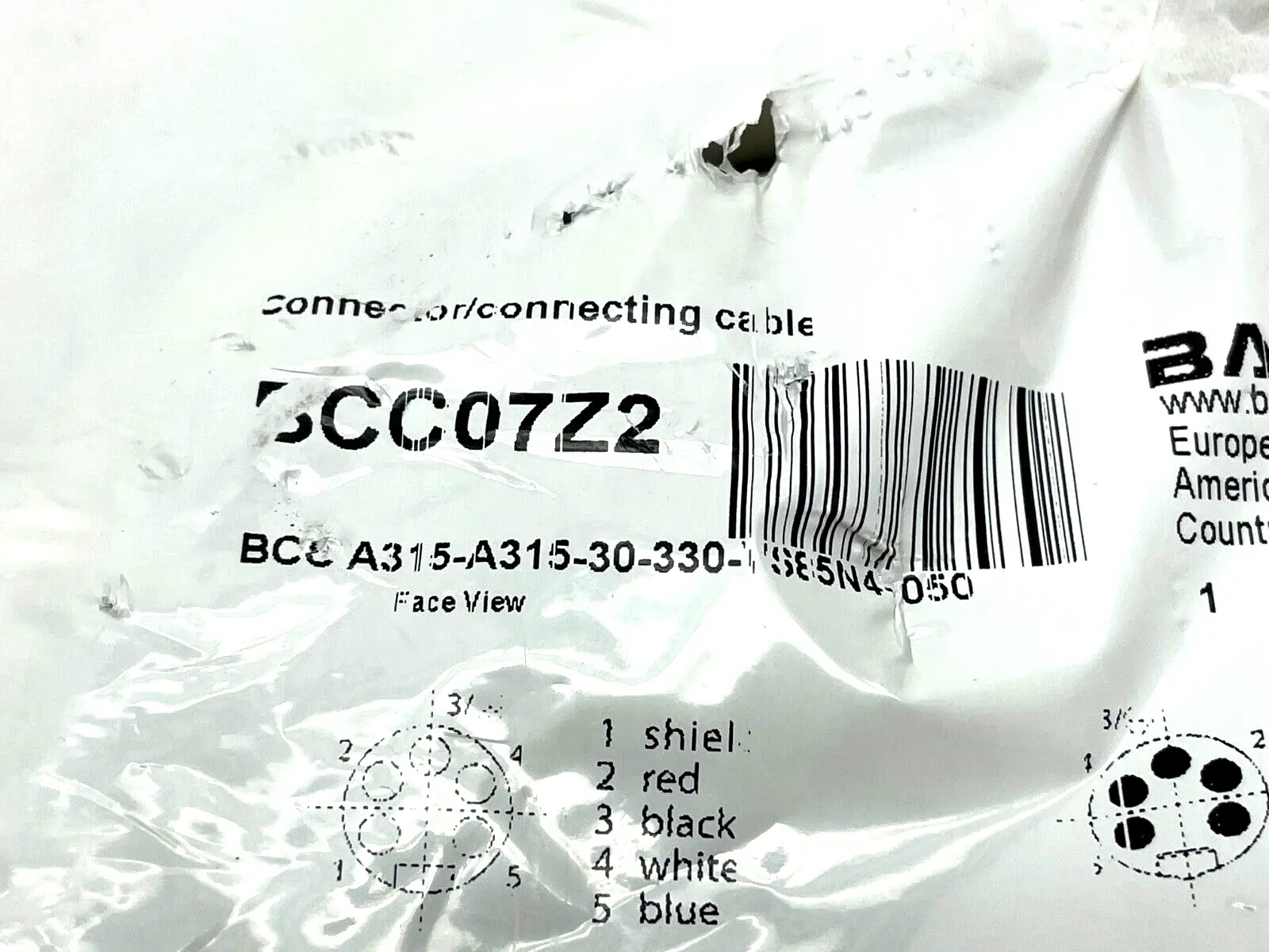 BCC07Z2 | Balluff  Double-Ended Cordset 5m Length BCC A315-A315-30-330-VS85N4-050 - New