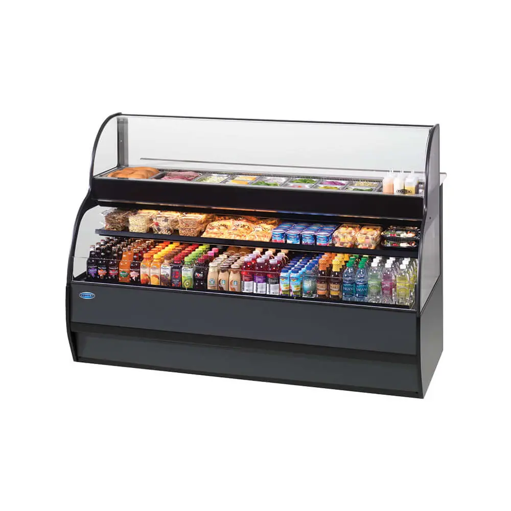 Federal SSRSP-5952 59" Horizontal Open Air Cooler & Prep Table W/ (3) Levels, 230v/1ph