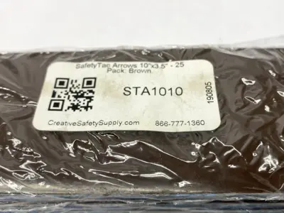 NEW SAFETYTAC BROWN ARROW FLOOR MARKING STICKER 10" X 3.5" PACKAGE OF 25