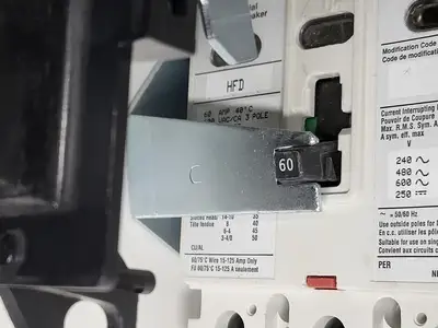 15/60A, 3 Pole, 600V, Disconnect Switch HFD3015,HFD3060 in Freedom 2100 MCC