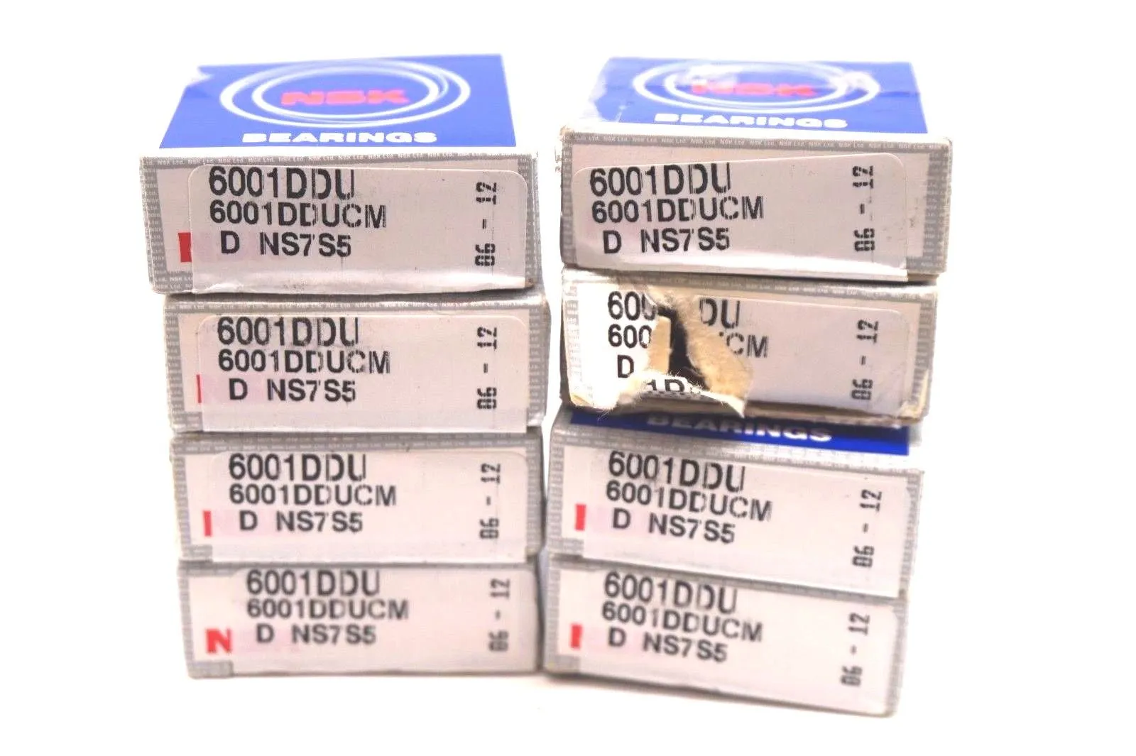 8 NEW NSK 6001DDU BEARINGS