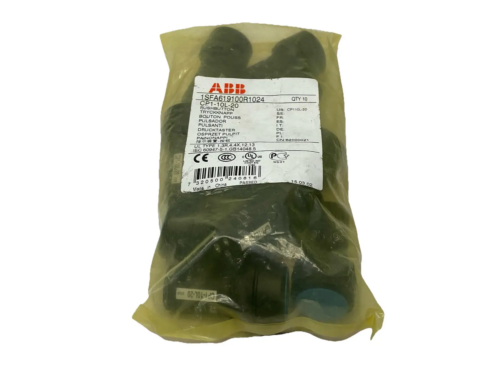 New | in-Stock ABB CP1-10L-20,1SFA619100R1024 Relays & Switches Michigan US | Maverick Industrial Sales #1460982