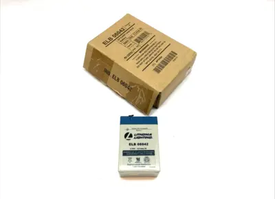New | in-Stock Lithonia Lighting Rechargeable Lead Acid Battery 6V 4.0AH Batteries Michigan US | Maverick Industrial Sales #1401252