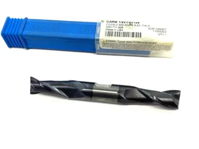 USED SECO, NIAGARA CUTTER CENTER CUTTING DOUBLE END SHORT LENGTH SQUARE END END MILL, 1/2 I