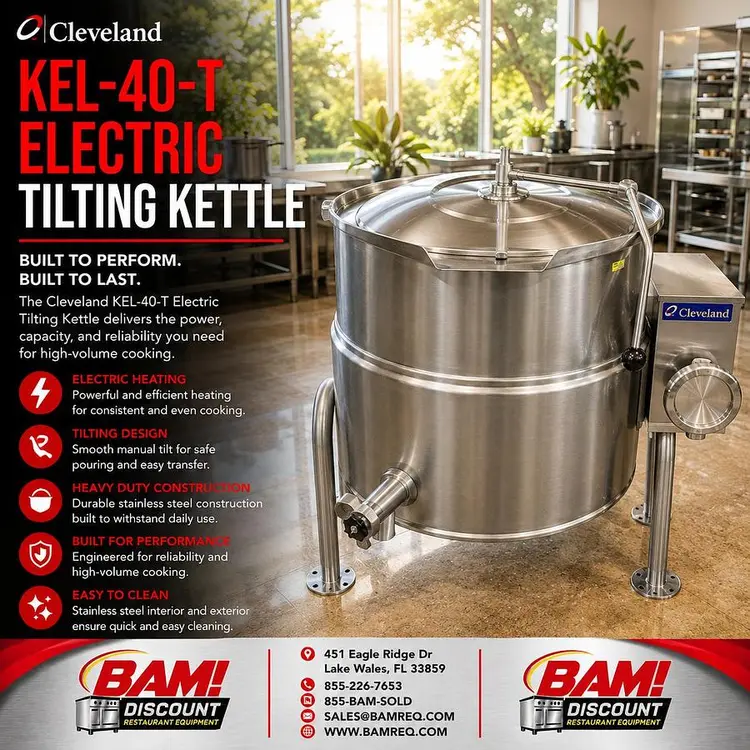 Used CLEVELAND KEL-40-T Cooking Kettles Florida US | BAM Discount Restaurant Equipment #1384833