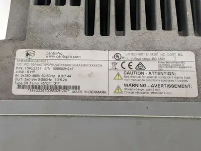 Used CentriPro 134U2257 Aquavar Variable Speed Drives Michigan US | Maverick Industrial Sales #1396942